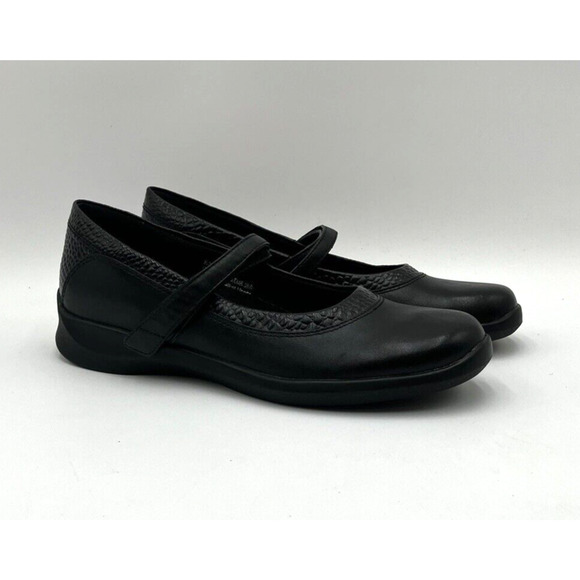 Aetrex Women's Black Mary Jane Sandals - Picture 1 of 11
